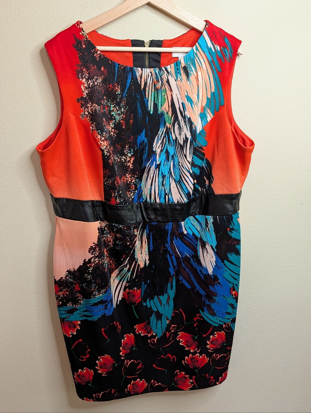Bisou Bisou Michele Bohbot 3X Sleeveless Shift Dress w/Cutout